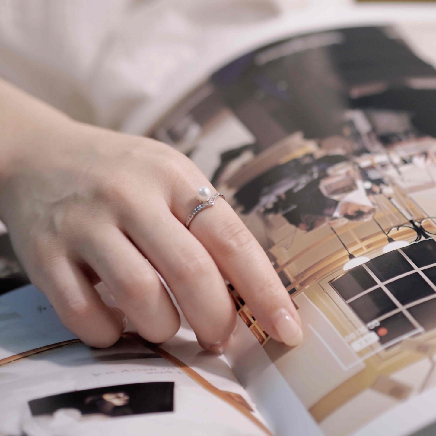 Pearl Ring with Sterling Sliver